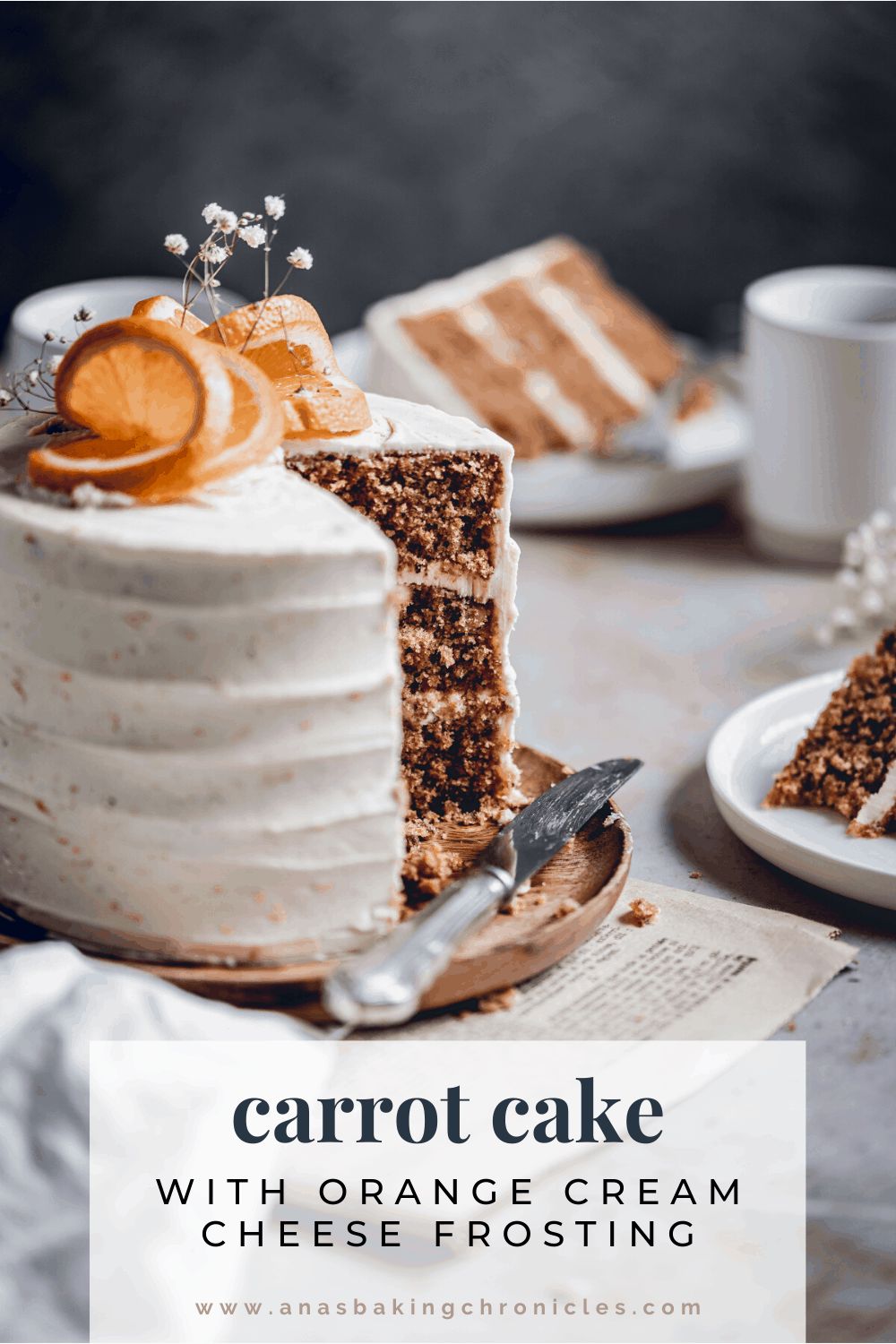 Carrot Cake with Orange Cream Cheese Frosting