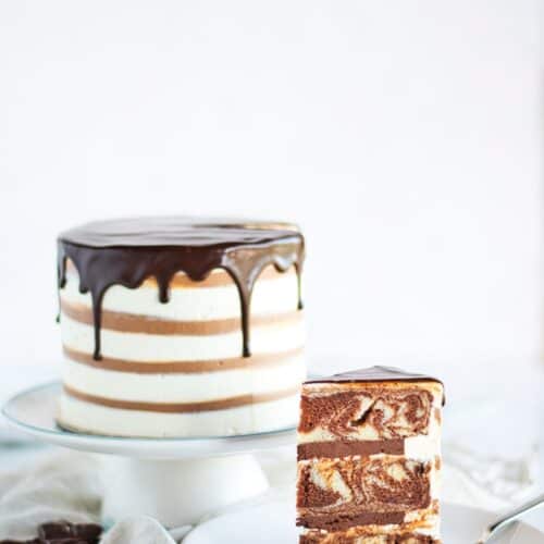 Zebra Marble Layer Cake Ana's Baking Chronicles