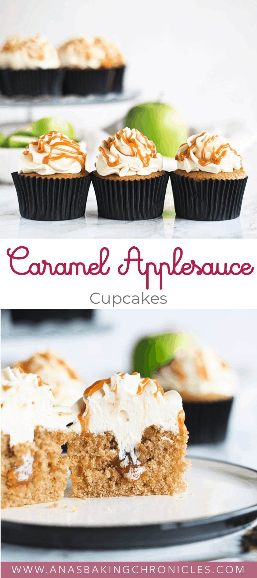 Caramel Applesauce Cupcakes