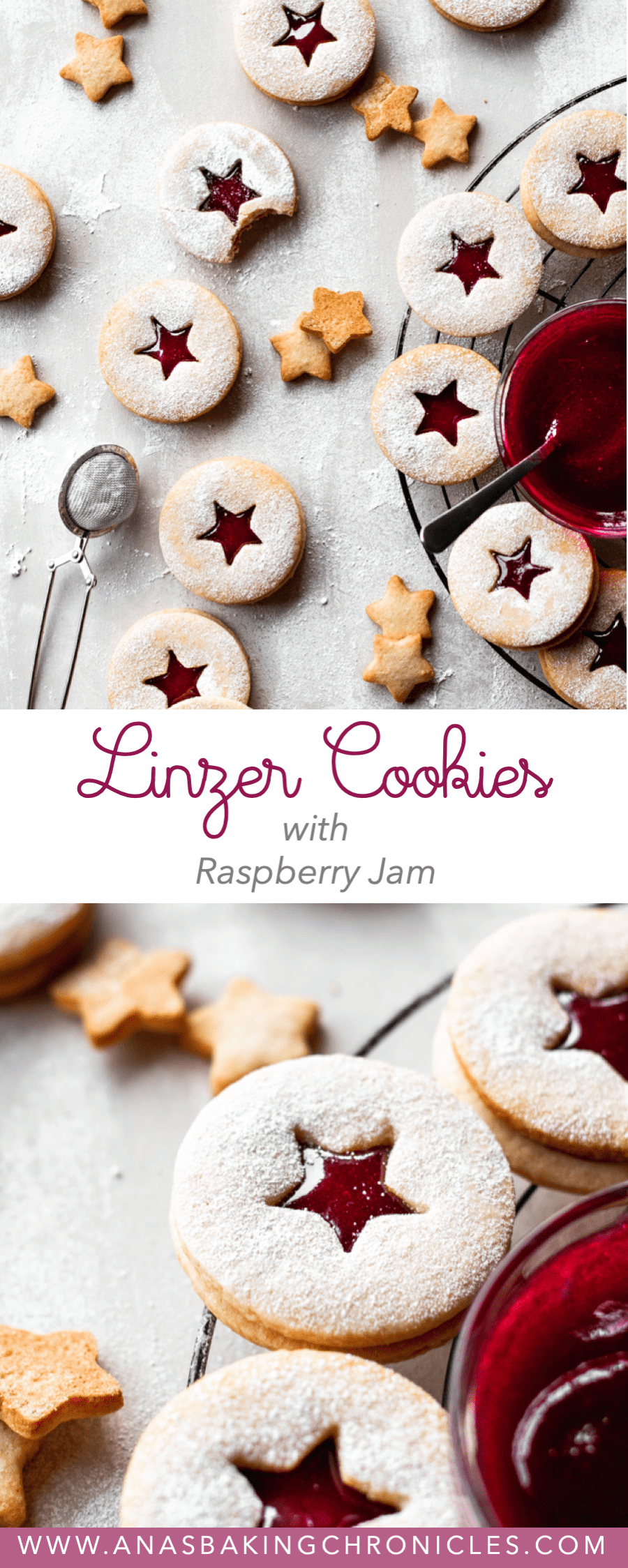 Secret for making the best Linzer cookies this Christmas is here! | www.anasbakingchronicles.com