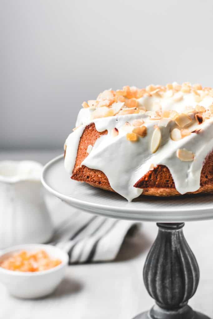 Almond Mini Bundt Cakes with Orange Glaze - My Sweet Precision