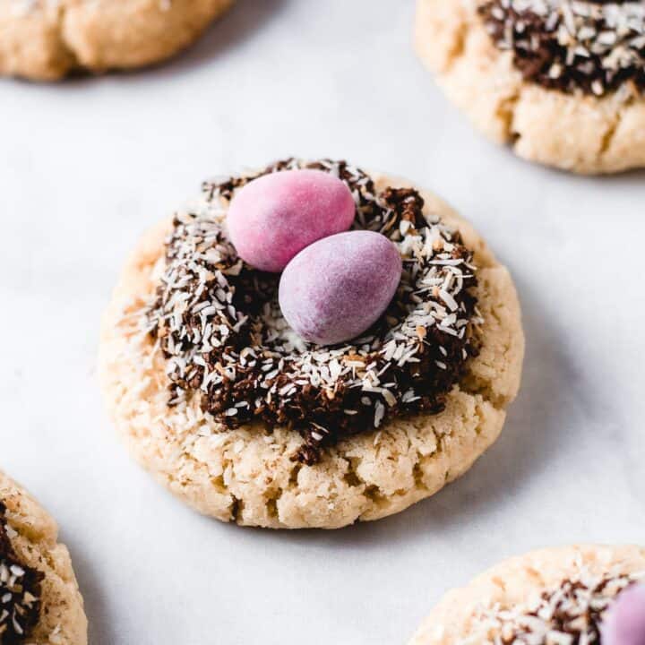 Soft Coconut Chocolate Easter Nest Cookies Ana's Baking Chronicles