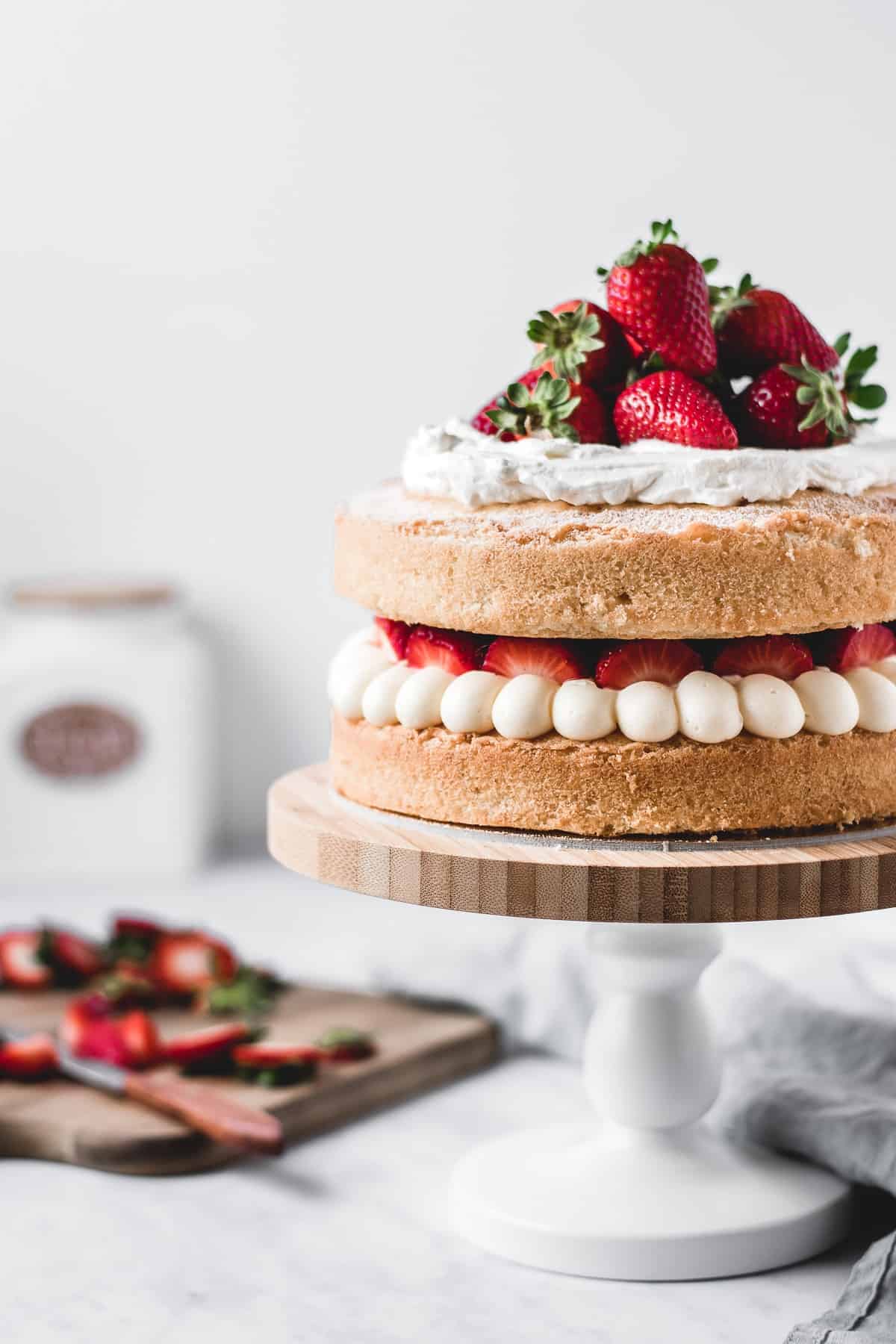 Strawberry victoria sponge sandwich recipe | delicious. magazine