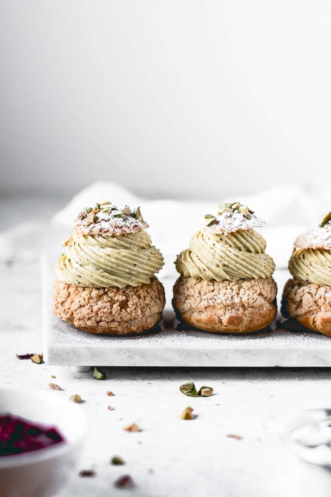 Pistachio Raspberry Cream Puffs Ana's Baking Chronicles
