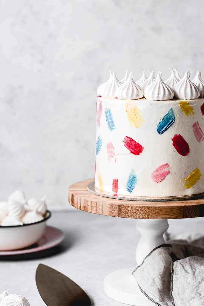 This Funfetti layer cake is perfect for birthdays, celebrations or just because! Soft and moist vanilla funfetti cake layers, paired with silky vanilla buttercream and filled with homemade strawberry jam. Learn how to make it from scratch, it's easy! 
www.anasbakingchronicles.com