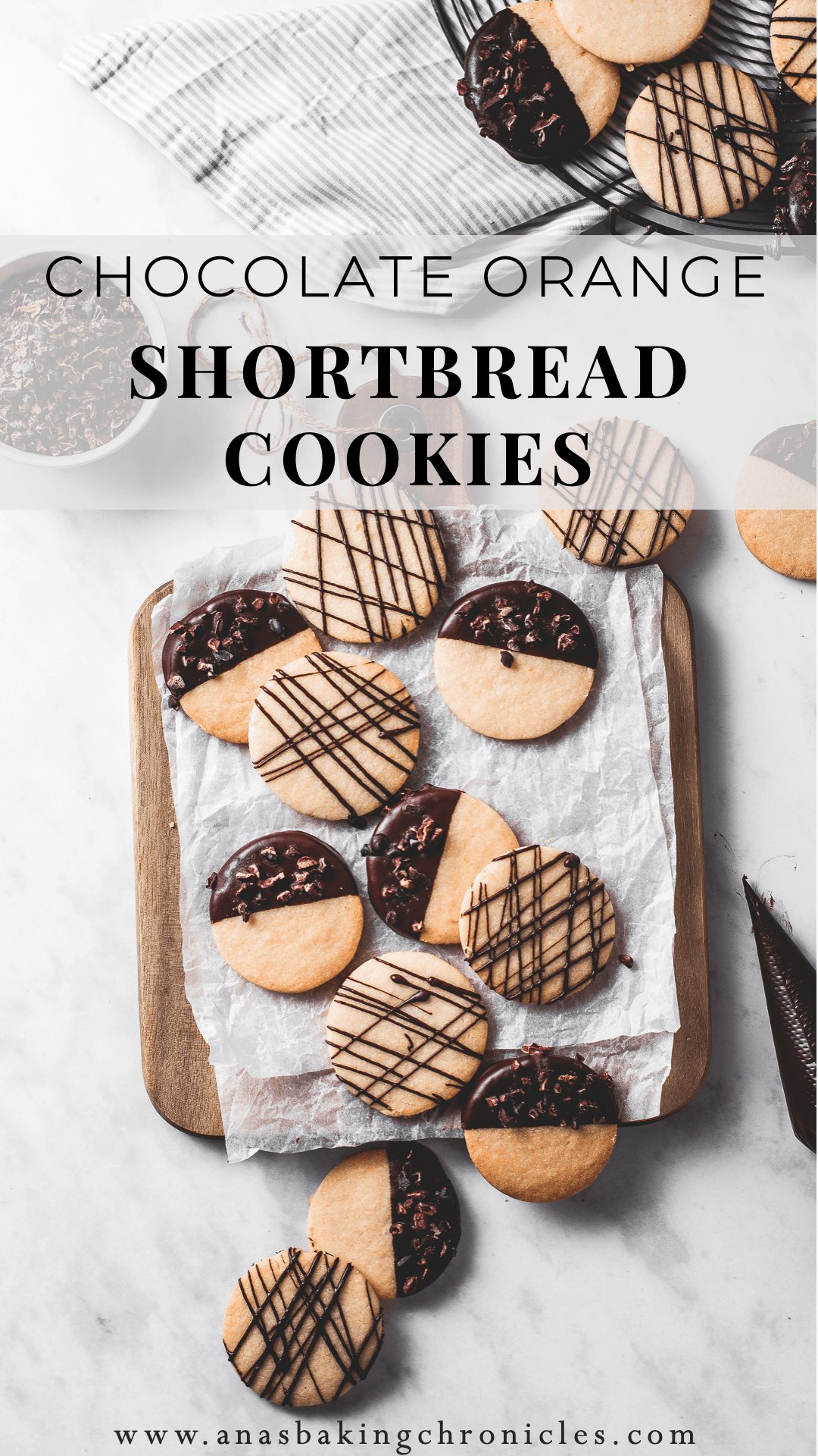 These buttery, melt-in-your-mouth orange shortbread cookies are dipped in chocolate and incredibly easy to make - a classic with a twist!⎪www.anasbakingchronicles.com