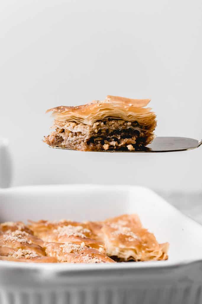 Classic Balkan walnut baklava, spiced with cinnamon and soaked with orange and lemon infused sugar syrup. Easy to make and ready for cozy fall weekends! | www,anasbakingchronicles.com