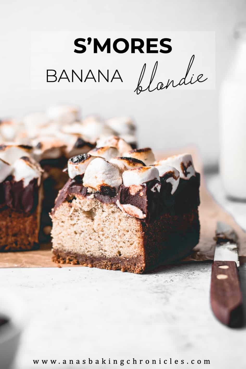 S’mores Banana Blondie