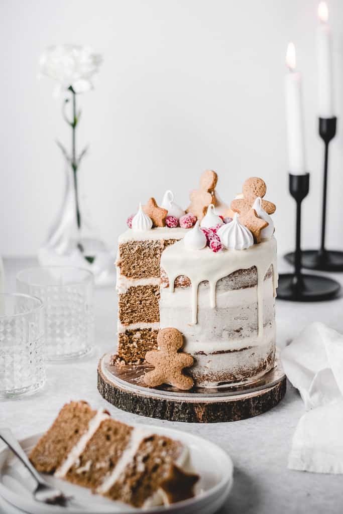 This Gingerbread Orange layer cake is just the dessert you need this winter! Three layers of soft and moist Gingerbread cake, paired with delicious and tangy Orange Cream Cheese frosting. ⎪www.anasbakingchronicles.com

#gingerbreadcake
#gingerbreadlayercake
#layercakes
#orangecreamcheesefr