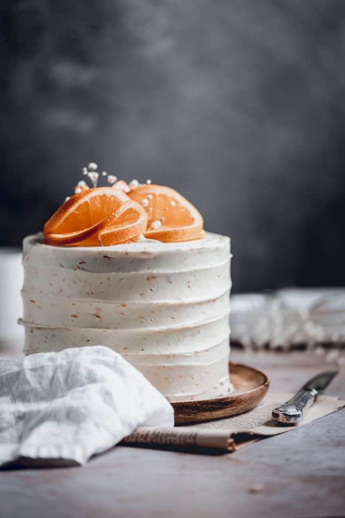 This delicious Carrot Cake is the perfect choice for special occasions or just because it's Sunday! Packed full of carrots, cinnamon and walnuts, it's paired with tangy Orange Cream Cheese frosting and will quickly become your favourite!