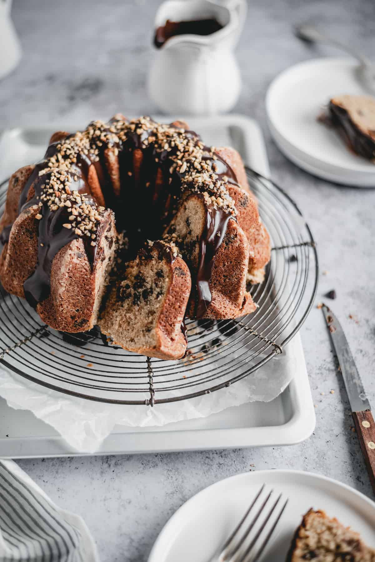 Banana Chip Bundt Cake