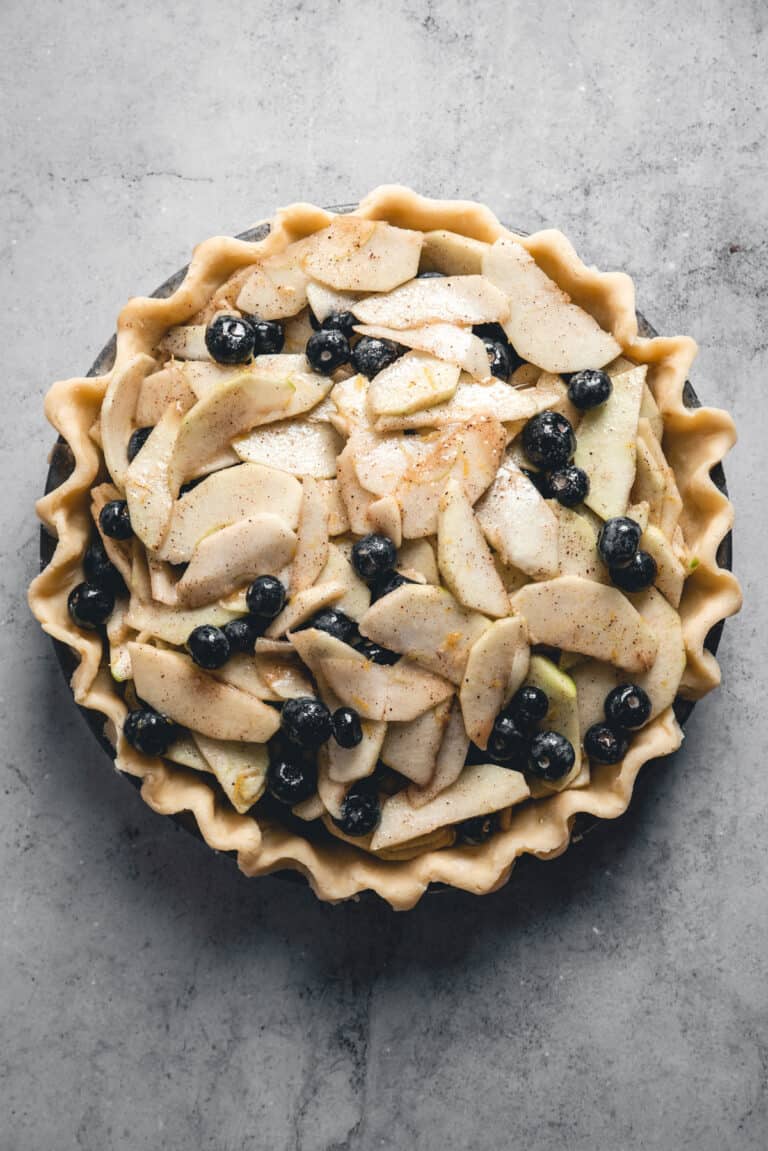 Blueberry Apple Pie with Streusel topping Ana's Baking Chronicles